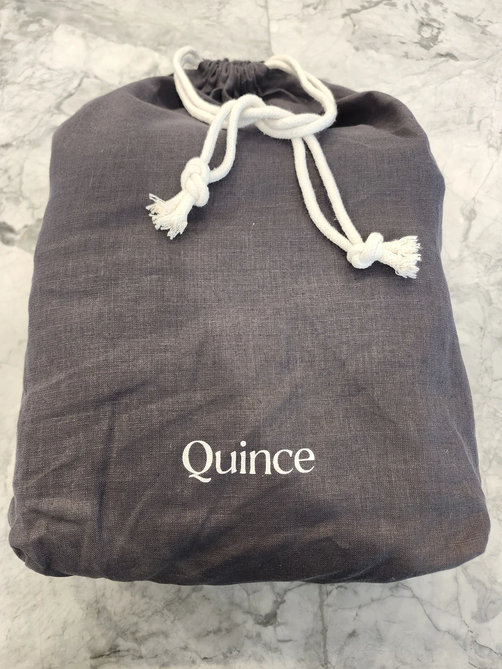 Quince 100% European Linen Duvet Cover Charcoal Full/Queen NWOT w/ Dust Bag